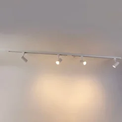 QAZQA Schlafzimmerlampen|Küchenlampen*Modernes 1-Phasen-Schienensystem mit 4 Strahlern weiß - Jeana