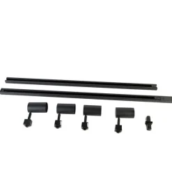 QAZQA Schlafzimmerlampen|Küchenlampen*Modernes 1-phasiges Schienensystem mit 4 schwarzen Strahlern - Iconic Jeana