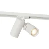QAZQA Deckenstrahler|Aufbaustrahler*Modernes 1-phasiges Schienensystem weiß 2-Licht - Iconic Scopio