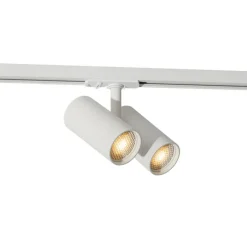QAZQA Deckenstrahler|Aufbaustrahler*Modernes 1-phasiges Schienensystem weiß 2-Licht - Iconic Scopio