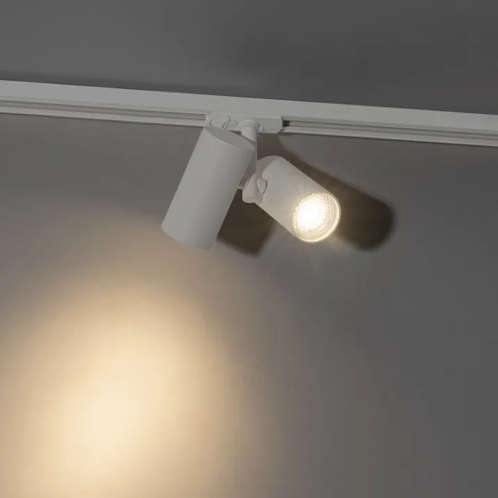 QAZQA Deckenstrahler|Aufbaustrahler*Modernes 1-phasiges Schienensystem weiß 2-Licht - Iconic Scopio