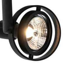 QAZQA Deckenstrahler|Aufbaustrahler*Modernes Punktschwarz - Master 70