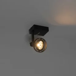 QAZQA Deckenstrahler|Aufbaustrahler*Modernes Punktschwarz - Master 70