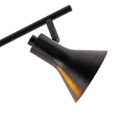 QAZQA Deckenstrahler|Aufbaustrahler*Modernes Punktschwarz mit Gold 4-Licht - Magno