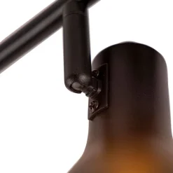 QAZQA Deckenstrahler|Aufbaustrahler*Modernes Punktschwarz mit Gold 4-Licht - Magno