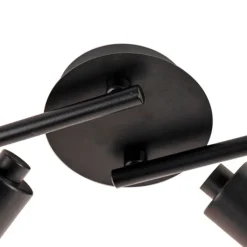 QAZQA Deckenstrahler|Aufbaustrahler*Modernes Punktschwarz mit Gold 4-Licht - Magno