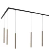 QAZQA Deckenstrahler|Aufbaustrahler*Modernes Schienenbeleuchtungssystem mit 5 Pendelleuchten Dunkelbronze 1-phasig - Iconic Frini