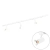 QAZQA Deckenstrahler|Aufbaustrahler*Modernes Schienensystem 3-flammig 1-Phase weiß - Jeany