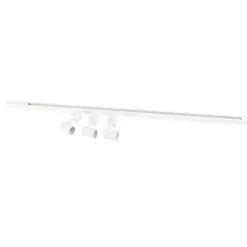 QAZQA Deckenstrahler|Aufbaustrahler*Modernes Schienensystem 3-flammig 1-Phase weiß - Jeany