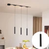 QAZQA Schlafzimmerlampen|Küchenlampen*Modernes Schienensystem mit 3 schwarzen Pendelleuchten 1-phasig - Magnetic Cassie