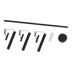 QAZQA Schlafzimmerlampen|Küchenlampen*Modernes Schienensystem mit 3 schwarzen Pendelleuchten 1-phasig - Magnetic Cassie