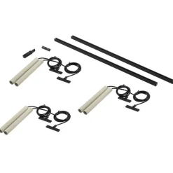 QAZQA Deckenstrahler|Aufbaustrahler*Modernes Schienensystem mit 6 Pendelleuchten Beige mit Schwarz 1-phasig - Slimline Keno