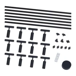 QAZQA Schlafzimmerlampen|Küchenlampen*Modernes Schienensystem mit 12 schwarzen Strahlern 1-phasig - Magnetic Samson