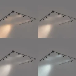 QAZQA Schlafzimmerlampen|Küchenlampen*Modernes Schienensystem mit 12 schwarzen Strahlern 1-phasig - Magnetic Samson