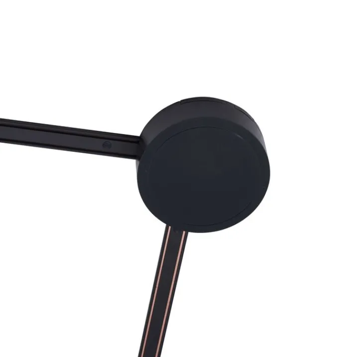 QAZQA Schlafzimmerlampen|Küchenlampen*Modernes Schienensystem mit 12 schwarzen Strahlern 1-phasig - Magnetic Samson