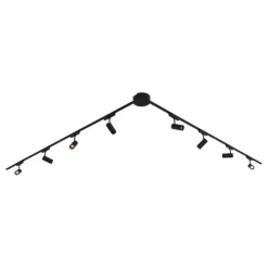 QAZQA Led-Strahler|Deckenstrahler*Modernes Schienensystem mit 8 schwarzen Strahlern 1-phasig 400 cm - Magnetic Gert
