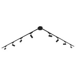 QAZQA Led-Strahler|Deckenstrahler*Modernes Schienensystem mit 8 schwarzen Strahlern 1-phasig 400 cm - Magnetic Gert