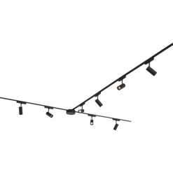 QAZQA Led-Strahler|Deckenstrahler*Modernes Schienensystem mit 8 schwarzen Strahlern 1-phasig 400 cm - Magnetic Gert