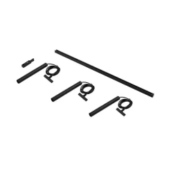 QAZQA Deckenstrahler|Aufbaustrahler*Modernes Schienensystem mit 3 schwarzen Pendelleuchten 1-phasig - Slimline Keno