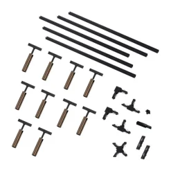 QAZQA Deckenstrahler|Aufbaustrahler*Modernes Schienensystem mit 10 Strahlern Dunkelbronze 1-phasig - Slimline Uzzy