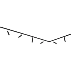 QAZQA Deckenstrahler|Aufbaustrahler*Modernes Schienensystem mit 6 schwarzen Strahlern 1-phasig - Slimline Uzzy