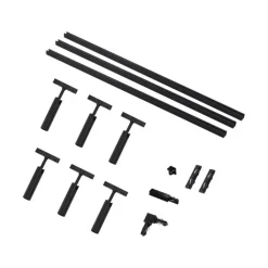 QAZQA Deckenstrahler|Aufbaustrahler*Modernes Schienensystem mit 6 schwarzen Strahlern 1-phasig - Slimline Uzzy