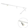 QAZQA Deckenstrahler|Aufbaustrahler*Modernes Schienensystem mit 5 Strahlern Weiß 1-phasig - Iconic Kohua