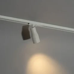 QAZQA Deckenstrahler|Aufbaustrahler*Modernes Schienensystem mit 5 Strahlern Weiß 1-phasig - Iconic Kohua