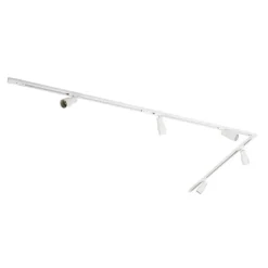 QAZQA Deckenstrahler|Aufbaustrahler*Modernes Schienensystem mit 5 Strahlern Weiß 1-phasig - Iconic Kohua