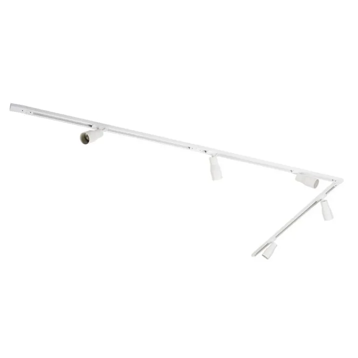 QAZQA Deckenstrahler|Aufbaustrahler*Modernes Schienensystem mit 5 Strahlern Weiß 1-phasig - Iconic Kohua