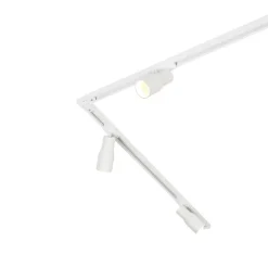 QAZQA Deckenstrahler|Aufbaustrahler*Modernes Schienensystem mit 5 Strahlern Weiß 1-phasig - Iconic Kohua