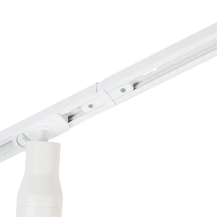 QAZQA Deckenstrahler|Aufbaustrahler*Modernes Schienensystem mit 5 Strahlern Weiß 1-phasig - Iconic Kohua