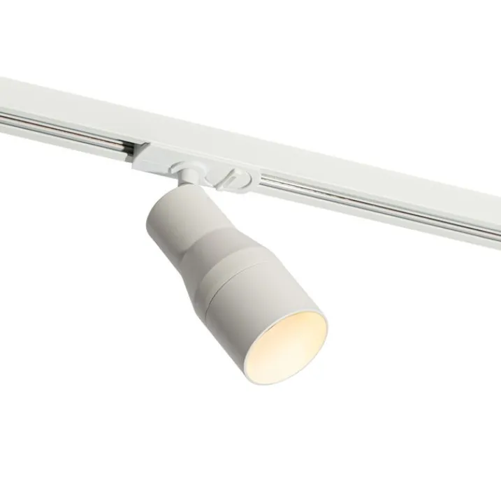 QAZQA Deckenstrahler|Aufbaustrahler*Modernes Schienensystem mit 5 Strahlern Weiß 1-phasig - Iconic Kohua