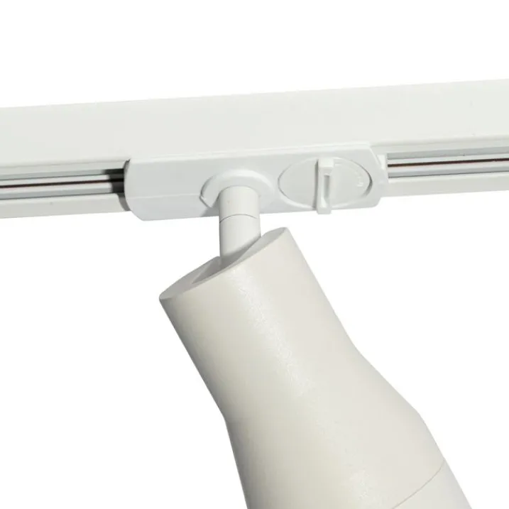 QAZQA Deckenstrahler|Aufbaustrahler*Modernes Schienensystem mit 5 Strahlern Weiß 1-phasig - Iconic Kohua