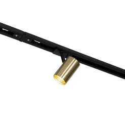 QAZQA Deckenstrahler|Aufbaustrahler*Modernes Schienensystem mit 3 Strahlern und 3 Pendeln Gold 1-phasig - Iconic Cavalux Jeana