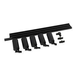 QAZQA Schlafzimmerlampen|Küchenlampen*Modernes Schienensystem mit 5 Strahlern Schwarz 1-Phasen GU10 70mm - Iconic Jeana Luxe