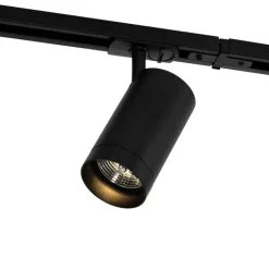 QAZQA Schlafzimmerlampen|Küchenlampen*Modernes Schienensystem mit 5 Strahlern Schwarz 1-Phasen GU10 70mm - Iconic Jeana Luxe