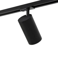 QAZQA Schlafzimmerlampen|Küchenlampen*Modernes Schienensystem mit 5 Strahlern Schwarz 1-Phasen GU10 70mm - Iconic Jeana Luxe