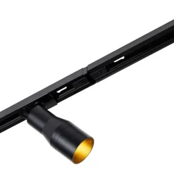 QAZQA Deckenstrahler|Aufbaustrahler*Modernes Schienensystem mit 5 Strahlern schwarz 1-phasig - Iconic Kohua