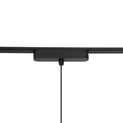 QAZQA Küchenlampen|Led-Strahler*Modernes Schienensystem mit 3 schwarzen Pendelleuchten 1-phasig - Magnetic Vance