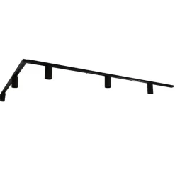 QAZQA Deckenstrahler|Aufbaustrahler*Modernes Schienensystem mit 5 schwarzen Strahlern 1-phasig GU10 50mm - Iconic Ruby