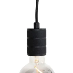 QAZQA Schlafzimmerlampen|Küchenlampen*Modernes Schienensystem mit 3 Strahlern und 3 Pendelleuchten schwarz 1-phasig - Iconic Cavalux Jeana