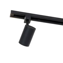 QAZQA Schlafzimmerlampen|Küchenlampen*Modernes Schienensystem mit 3 Strahlern und 3 Pendelleuchten schwarz 1-phasig - Iconic Cavalux Jeana