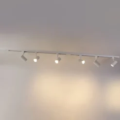 QAZQA Deckenstrahler|Aufbaustrahler*Modernes Schienensystem mit 6 weißen Strahlern 1-phasig 200cm - Iconic Jeana