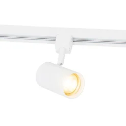 QAZQA Deckenstrahler|Aufbaustrahler*Modernes Schienensystem mit 6 Strahlern weiß 1-phasig oval 100cm - Iconic Jeana