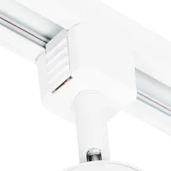 QAZQA Deckenstrahler|Aufbaustrahler*Modernes Schienensystem mit 4 Strahlern weiß 1-phasig rund - Iconic Jeana