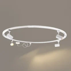 QAZQA Deckenstrahler|Aufbaustrahler*Modernes Schienensystem mit 4 Strahlern weiß 1-phasig rund - Iconic Jeana