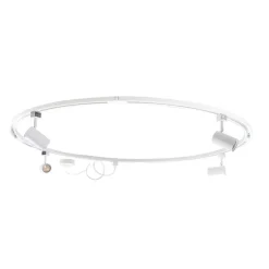 QAZQA Deckenstrahler|Aufbaustrahler*Modernes Schienensystem mit 4 Strahlern weiß 1-phasig rund - Iconic Jeana