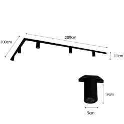 QAZQA Deckenstrahler|Aufbaustrahler*Modernes Schienensystem mit 5 Strahlern weiß 1-phasig GU10 35mm - Iconic Ruby