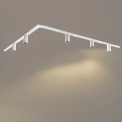 QAZQA Deckenstrahler|Aufbaustrahler*Modernes Schienensystem mit 5 Strahlern weiß 1-phasig GU10 35mm - Iconic Ruby